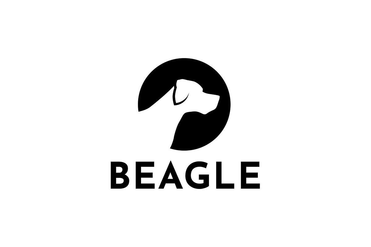 Beagle Dog Head Silhouette Logo, a Branding & Logo Template by Buqancreative