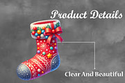 Christmas Stocking Sublimation Clipa, a Seasonal Illustration by Craft Nest (Thumbnail 3 of 5)