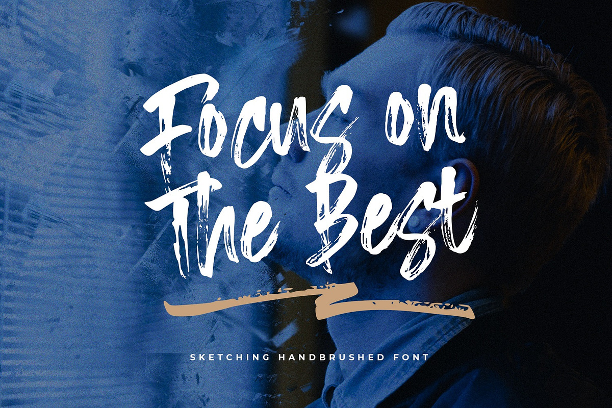 Sketching - The Handbrushed Typeface preview 6