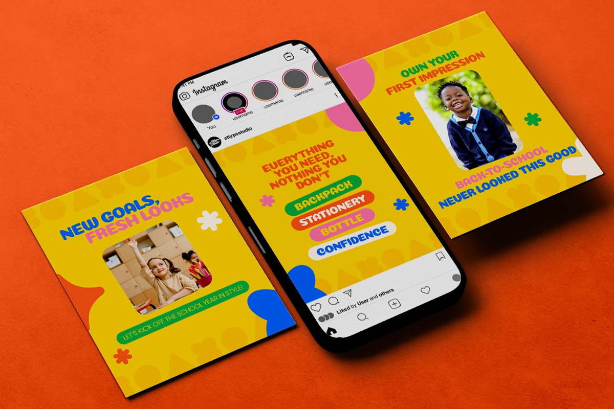 Back to School Instagram Carousel  &, a Social Media Template by Attype (Photo 4 of 5)