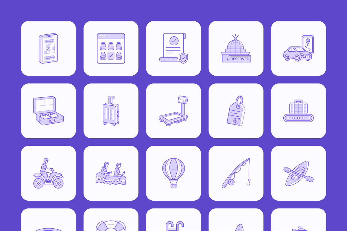 95 Travel and Leisure Icons, a Duotone Icon by Prosymbols (Photo 9 of 10)