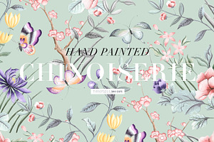 Chinoiserie, Hand Painted Prints.