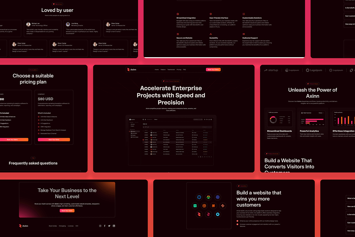 Axinn: Webflow SaaS Template, a Templates & Theme by Flow Samurai Templates (Photo 4 of 6)