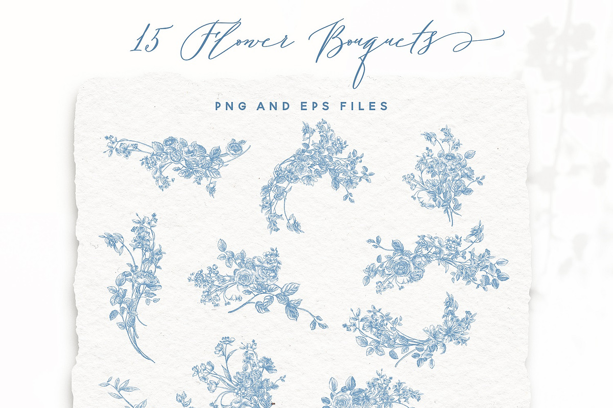 Romantic Floral Line Art Collection, a Decorative Illustration by BlumenSoul (Photo 5 of 12)