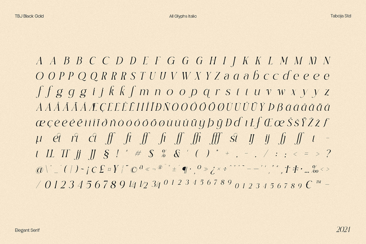 TBJ Black Gold 2-Styles Serif, a Serif Font by Taboja Studio (Photo 13 of 15)