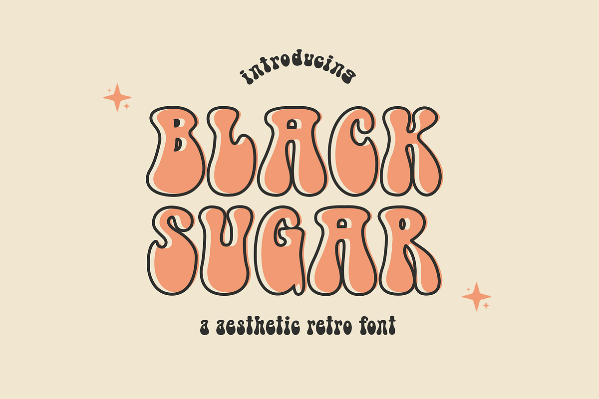 Black Sugar Groovy Font, a Font by Authentic Studio (Photo 1 of 6)