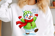Just Chill Snowman Sublimation, an Illustration by Libby Wishes (Thumbnail 6 of 8)