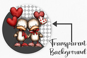 Whimsical Valentine Animals Clipart, an Illustration by Canvas Craft (Thumbnail 2 of 6)
