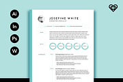 Pastel Resume, a Resume Template by ikono.me (Thumbnail 1 of 6)