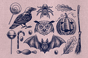 Halloween Illustration Design Set, a Seasonal Illustration by bazzier_graphik (Thumbnail 3 of 10)