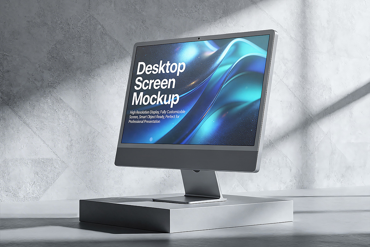 Desktop Screen Mockup, a Product Mockup by Pitchlook.Studio (Photo 4 of 4)