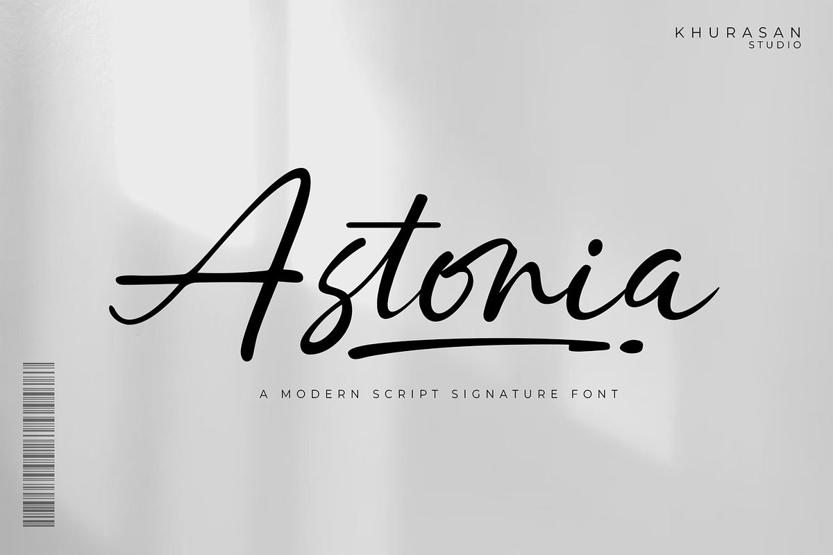 Astoria - A Modern Script, a Script Font by khurasan (Photo 1 of 7)