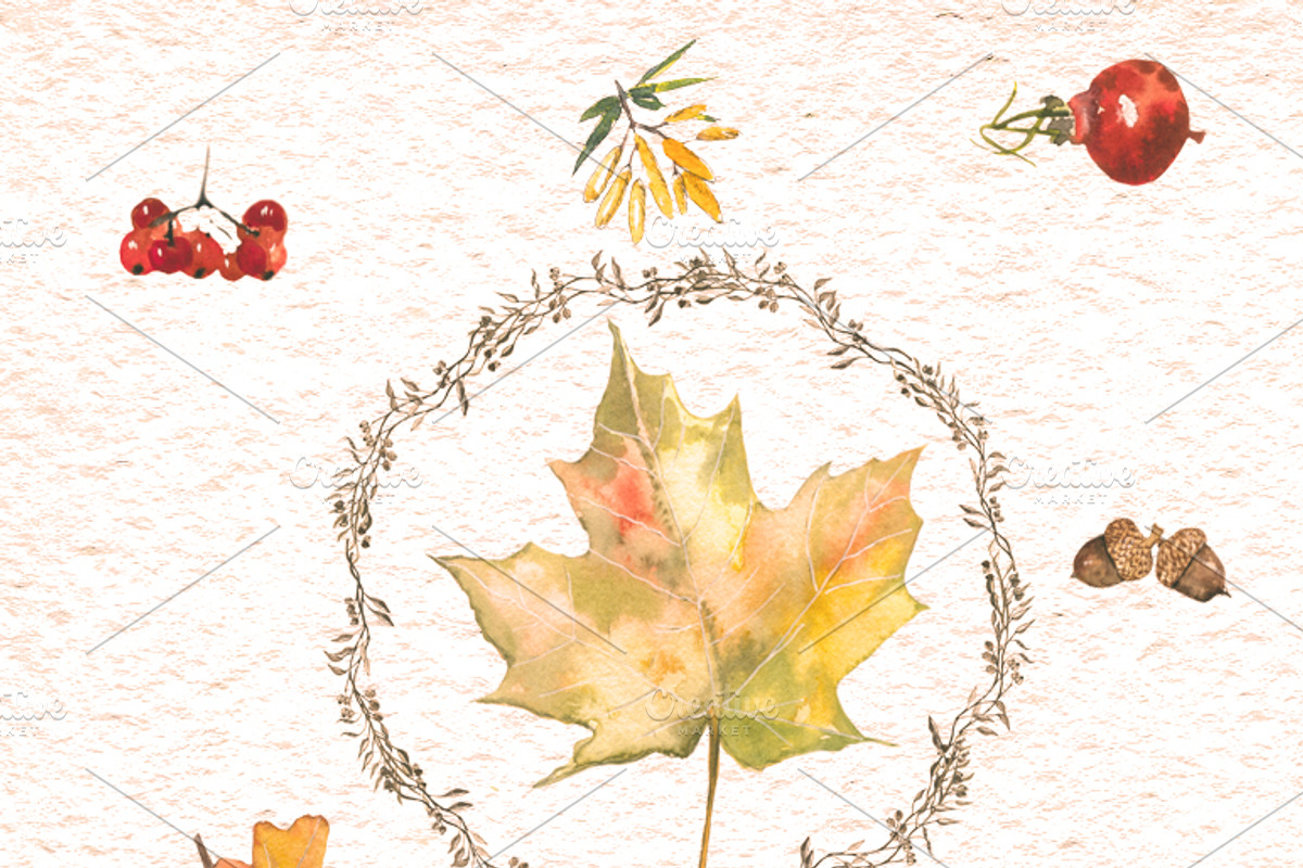 Yellow autumn watercolor, an Animal Illustration by JuliaFast (Photo 6 of 7)