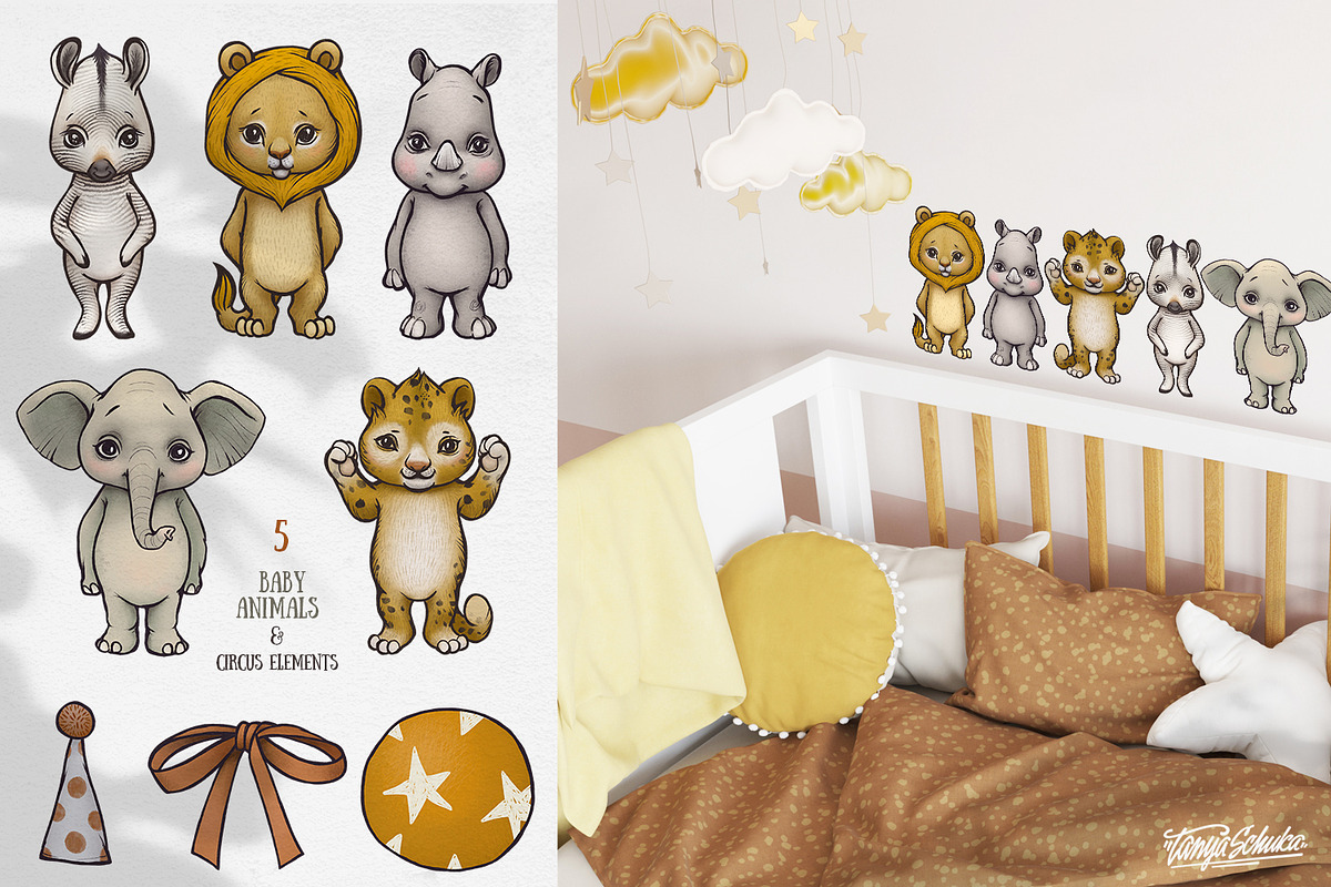 Circus animals, an Animal Illustration by TanyaSchuka (Photo 2 of 5)