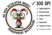 Quirky Easter Bunny Clipart Png, an Illustration by Craft Nest (Thumbnail 2 of 11)