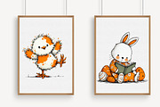 Whimsical Easter Clipart Bundle, an Illustration by Libby Wishes (Thumbnail 3 of 7)
