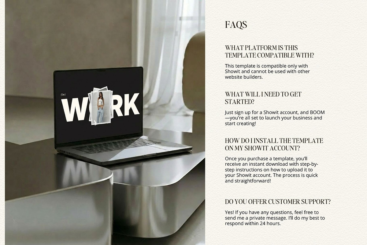 Modern Showit Template for creatives, a Landing Page Template by Row Creative (Photo 9 of 10)