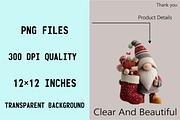 Whimsical Christmas Gnome Clipart Bu, an Illustration by SVGArt (Thumbnail 3 of 8)