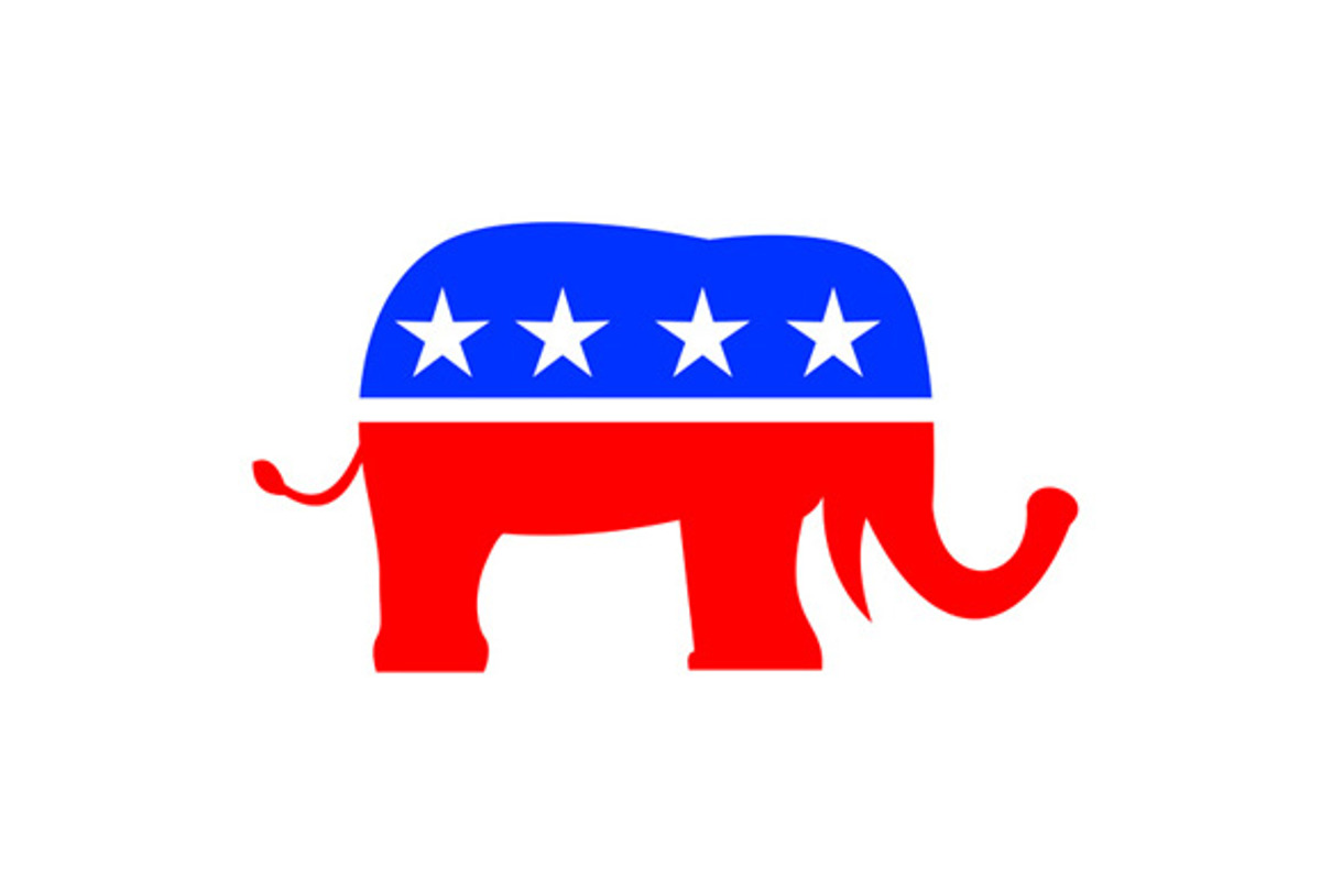 Republican Elephant Mascot USA F, an Animal Illustration by patrimonio