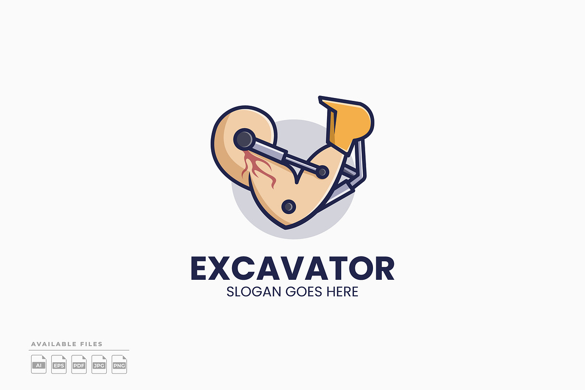 Muscle Excavator Logo, a Branding & Logo Template by Zeer Graphic