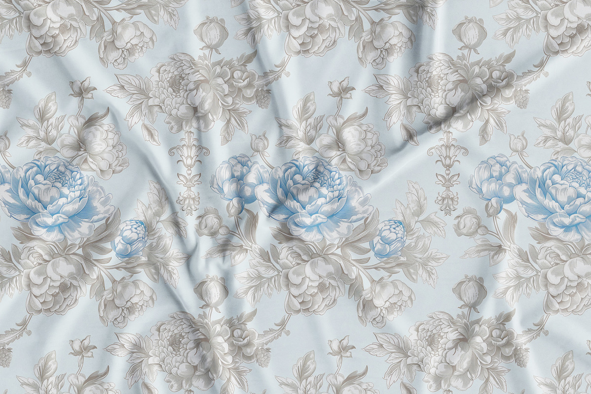 Floral Toile Print Design Patterns, a Pattern Graphic by Olya Creative (Photo 20 of 29)