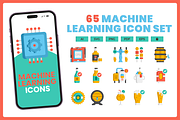 65 Machine Learning Icons, a Solid Icon by Flat Icons (Thumbnail 1 of 7)