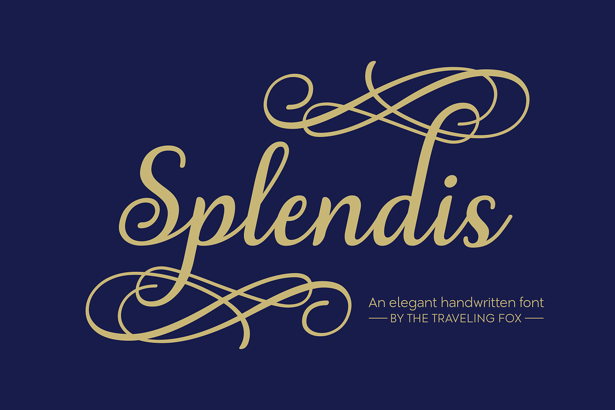 Splendis - Calligraphy Font preview 2