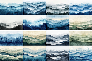 Abstract Mountains Backgrounds