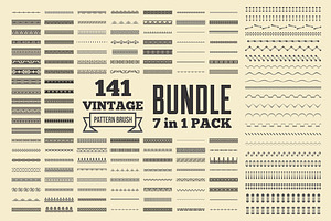 Vintage Patterns Brushes Bundle