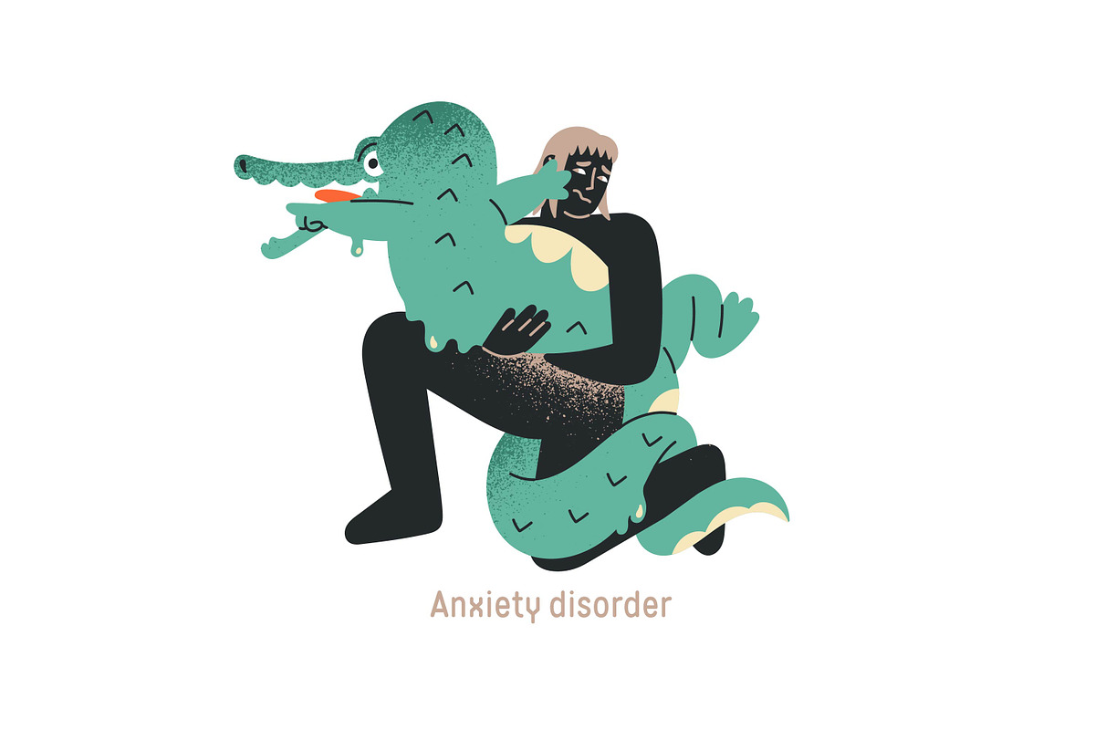 Mental disorders, psychological set, a Person Illustration by PaperTrident (Photo 12 of 12)