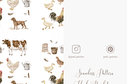 Farm Animals Seamless Pattern, a Pattern Graphic by Pati Charm Studio (Thumbnail 3 of 4)