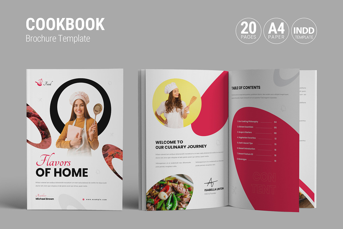 Cookbook Template, a Brochure Template by White Graphic (Photo 1 of 11)