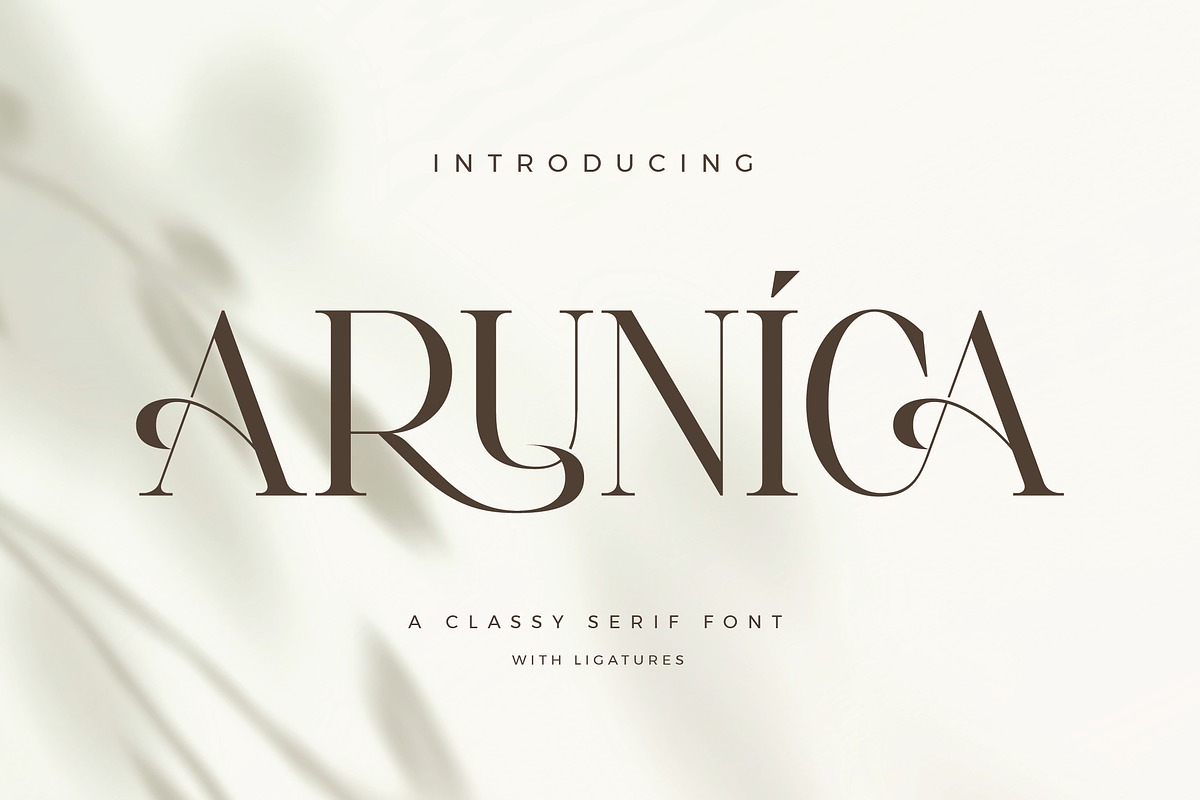 Arunica - Classy Serif Font, a Serif Font by Aqeel_Art (Photo 1 of 10)