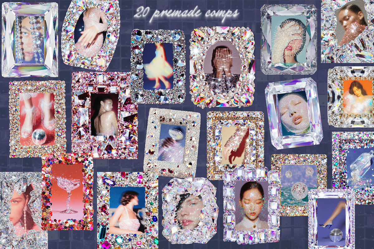 Crystal Haze: Mixed Collage Pack, an Object Graphic by Anastasiia VNSK (Photo 4 of 13)