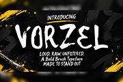Vorzel Rough Brush Display Font, a Handwritten Font by mesuka (Thumbnail 1 of 5)