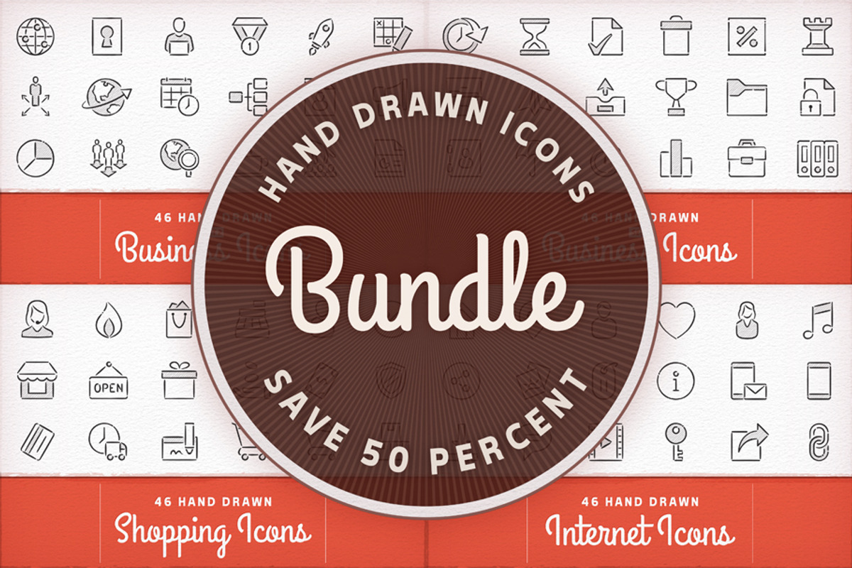 Hand Drawn Icons Bundle, an Outline Icon by Mera Pixels (Photo 1 of 5)