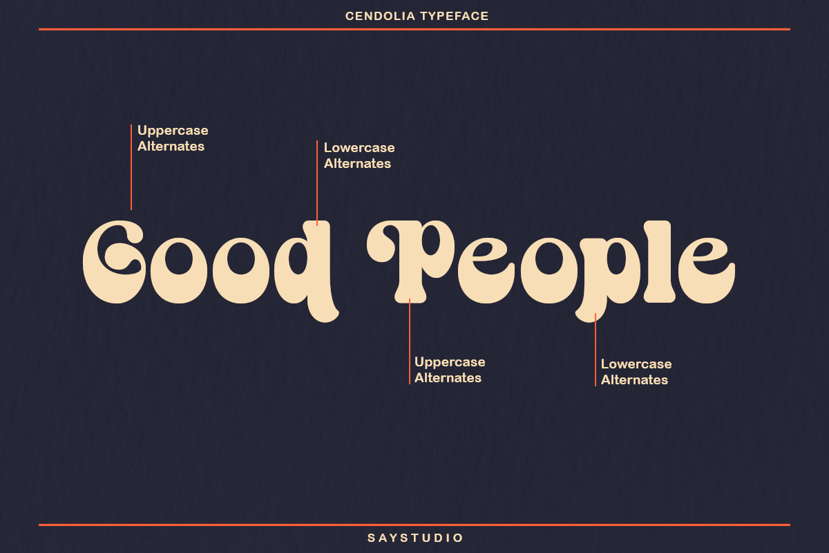 Cendolia - Groovy Retro Font, a Serif Font by Say Studio (Photo 8 of 13)