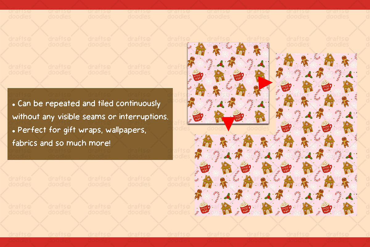Christmas Doodles Graphic Set, a Pattern Graphic by Drafts n Doodles (Photo 5 of 6)