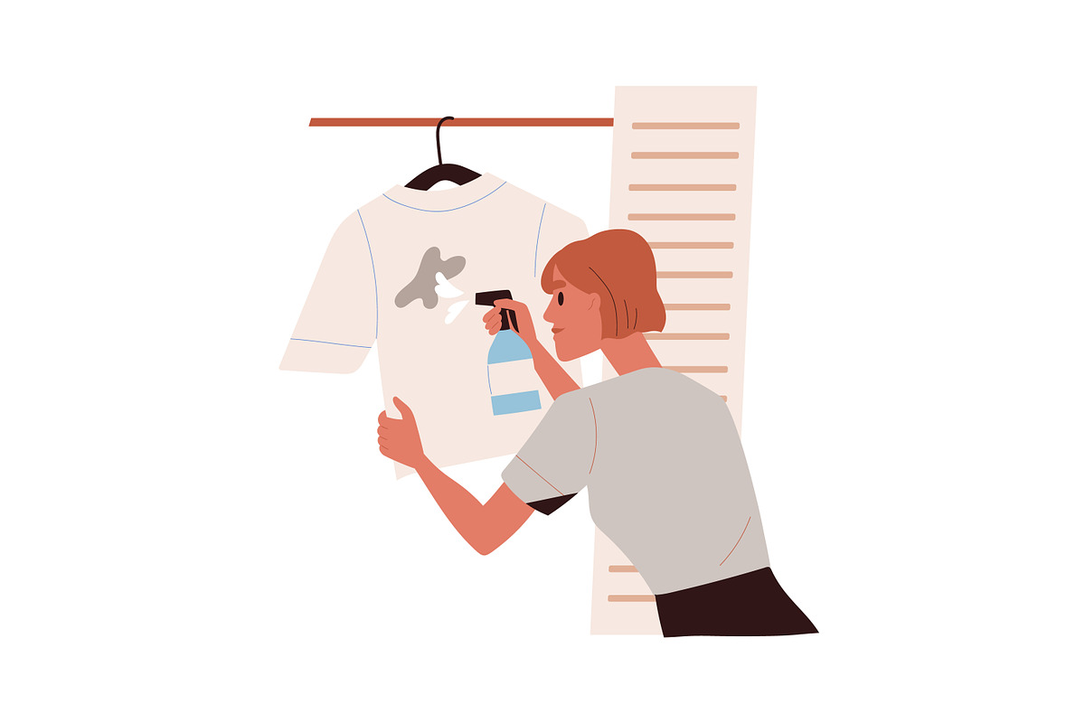 People taking care of clothes set, a Person Illustration by Good Studio (Photo 9 of 10)