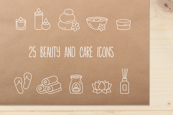 Set Of 25 Beauty And Care Icons
