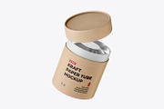 Kraft Paper Tube Branding Mockup, a Packaging Mockup by Ram Studio LLC (Thumbnail 6 of 7)