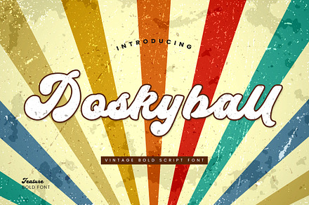 Doskyball Font, a Script Font by kerismaker