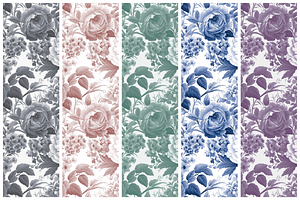 Toile De Fleurs Seamless Pattern