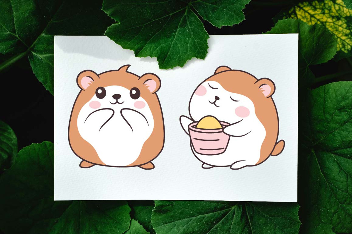 18 Cute Brown Hamster Character, an Animal Illustration by jongcreative (Photo 4 of 6)