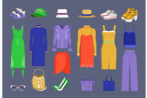 Lot Of Varied Colorful Stuff Vector