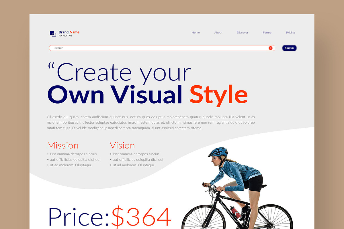 Ecommerce Landing Page Layout, a Landing Page Template by CreativeShaper (Photo 2 of 6)