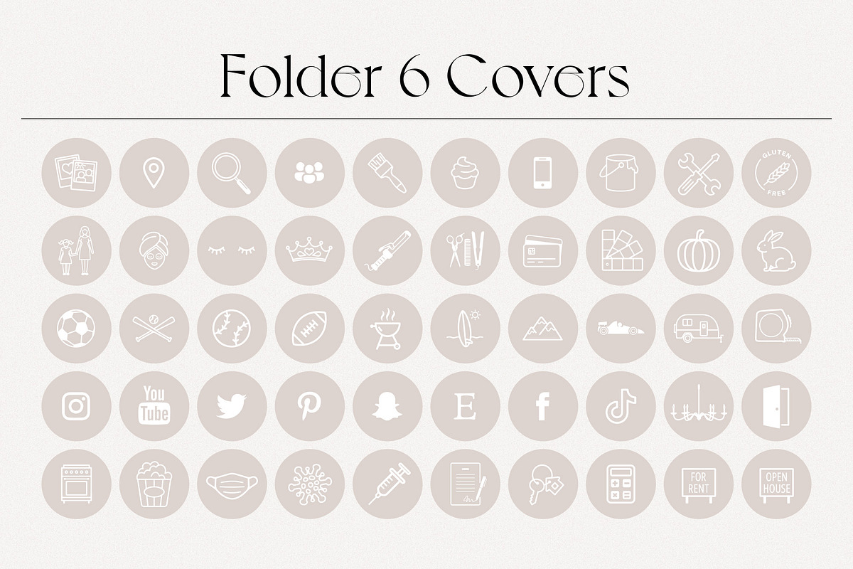 Greige Instagam Highlight Icons, a Social Media Template by Indie Grace Design (Photo 7 of 7)