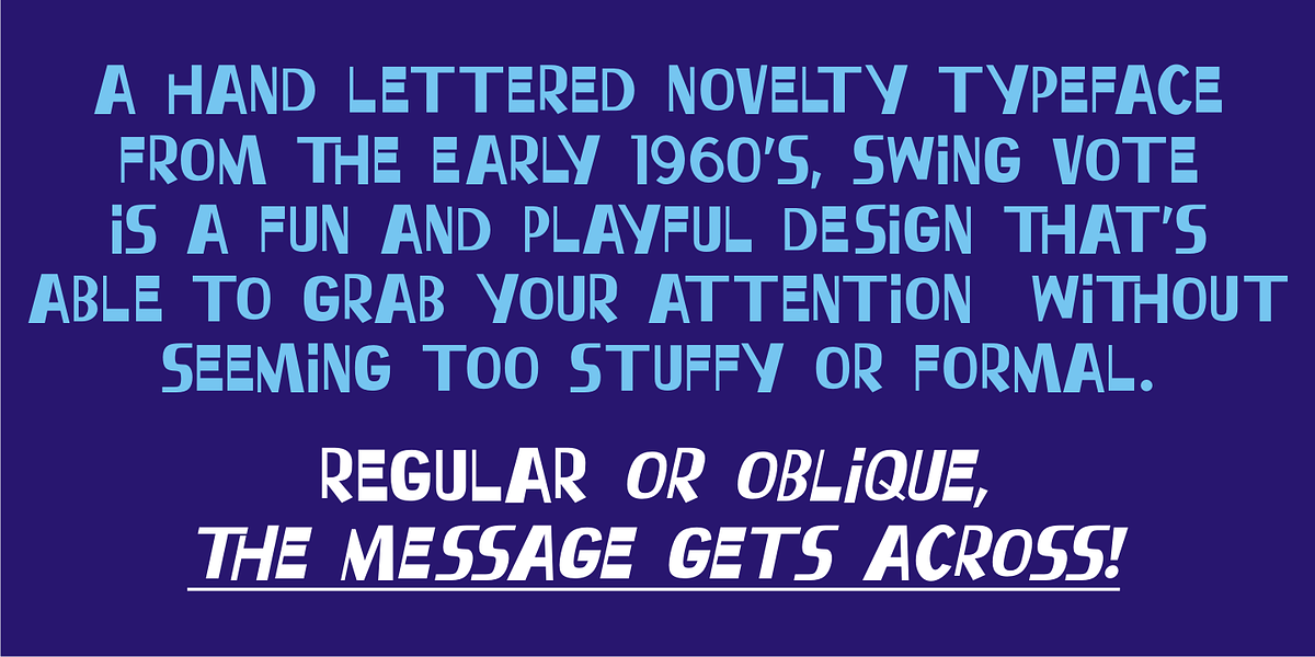 Swing Vote JNL, a Sans Serif Font by Jeff Levine Fonts (Photo 2 of 6)