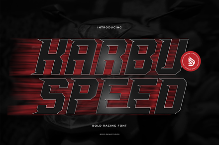 Karbu Speed | Bold Racing Font, a Sans Serif Font by Denustudios
