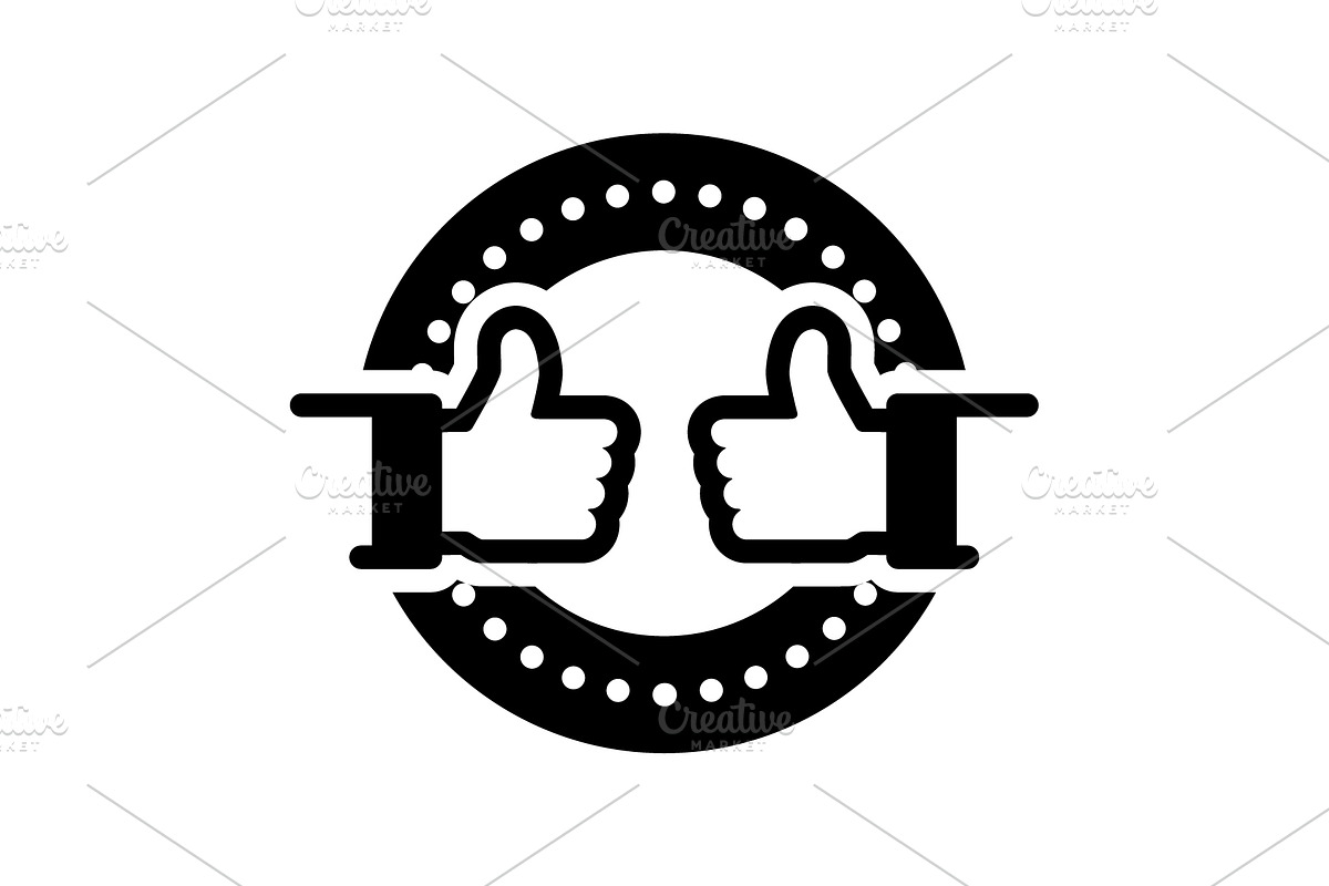 Thumbs thumbs up solid icon, a Solid Icon by Creative priyanka
